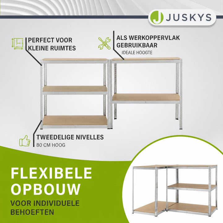 Metalen stellingkast Basic 180x90x40 cm – set van 2 tot 8