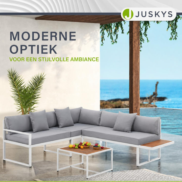 Loungeset St. Tropez – 4 personen, staal en acaciahout