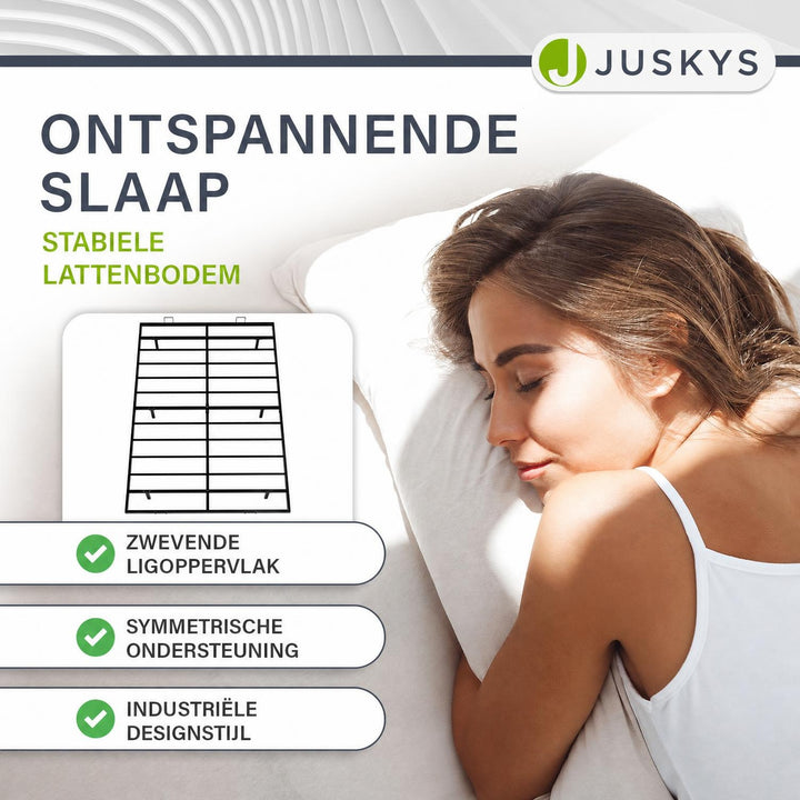 Metalen zwevend bed Palamos 90x200 cm – met LED-verlichting