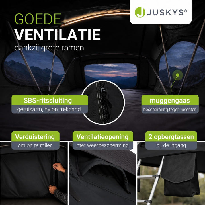 Daktent Lago voor 2-3 personen – aluminium frame en matras