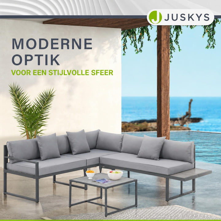 Loungeset St. Tropez – 4 personen, staal en acaciahout