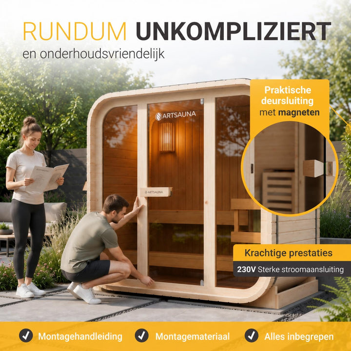 Cube barrelsauna Fjora M