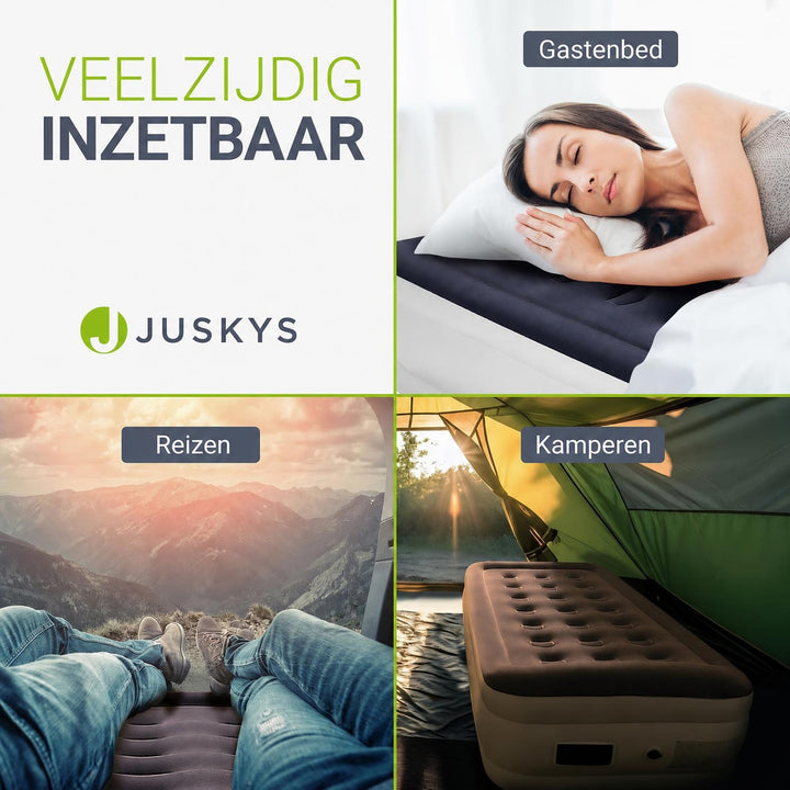 Zelfopblazend luchtbed Sapri – 1 persoon, met ingebouwde pomp