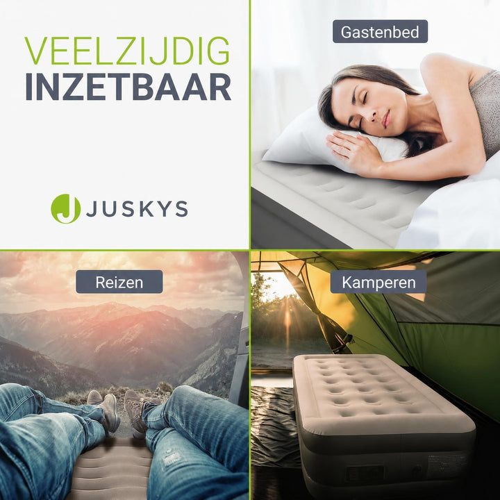 Zelfopblazend luchtbed Sapri – 1 persoon, met ingebouwde pomp