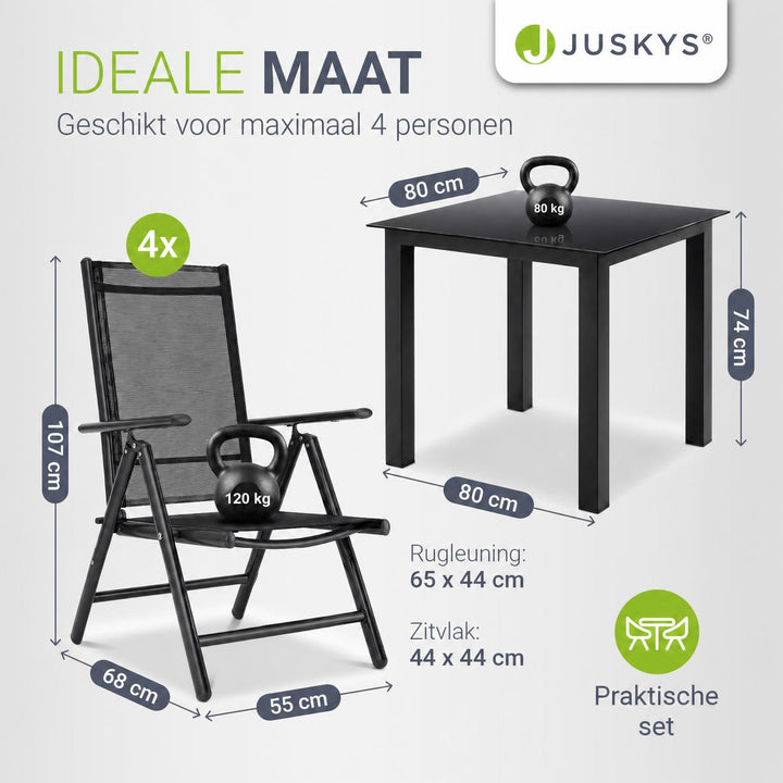 Tuinset Milano – aluminium, voor 4, 6 of 8 personen