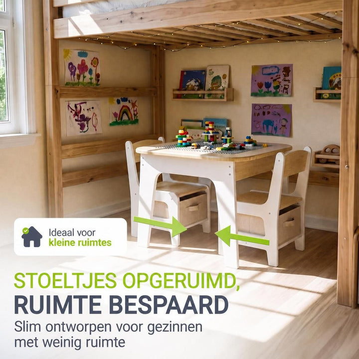 Kindertafel Milou met 2 stoeltjes