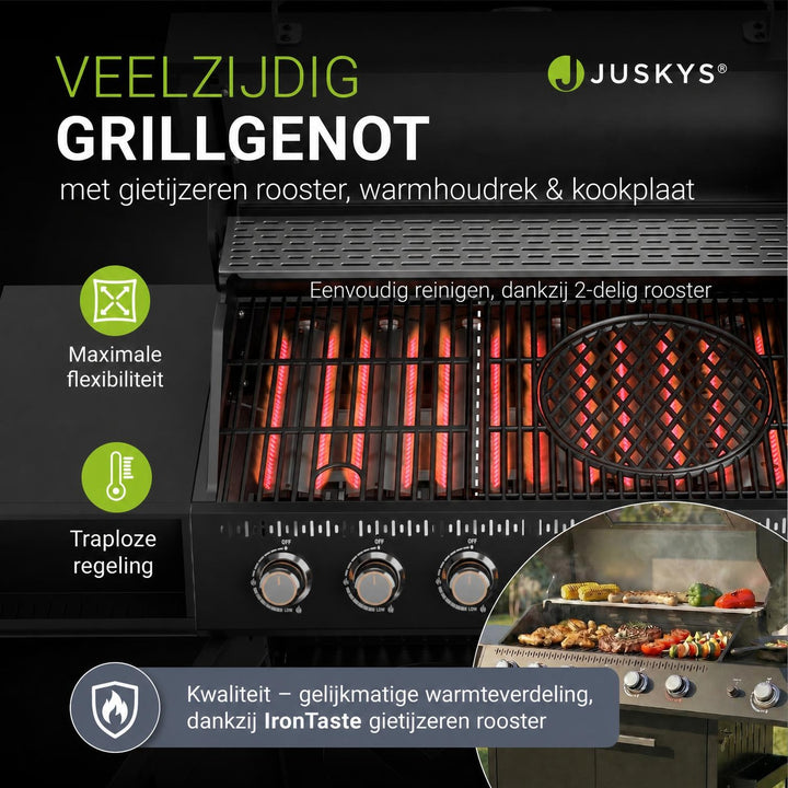 Gasbarbecue Tennessee – 6 branders met zijbrander, 82x42 cm