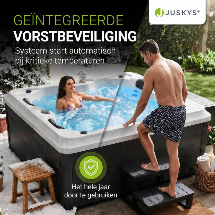 Buitenspa Oasis – 3 personen, 31 massagejets en LED-verlichting