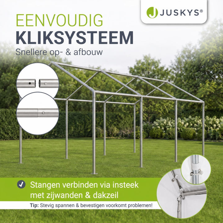 Partytent Gala 3x6 m – dak en zijwanden van PE-weefsel