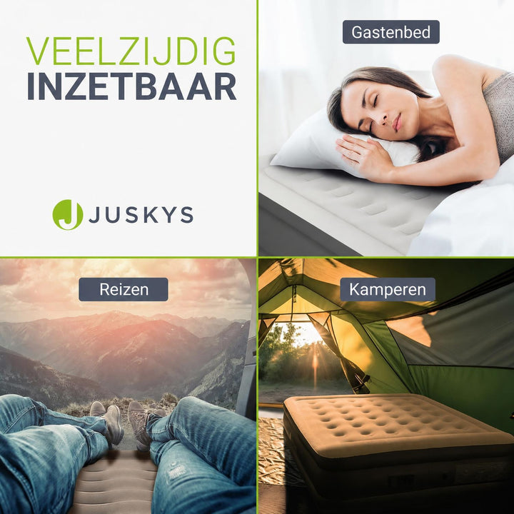 Zelfopblazend luchtbed Sapri – 1 persoon, met ingebouwde pomp