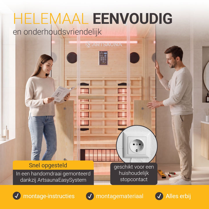 Infraroodcabine Göteborg – 2 personen, volspectrum en bluetooth