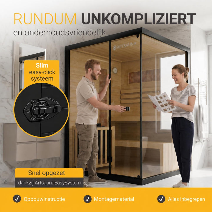 Traditionele sauna Vantaa zwart