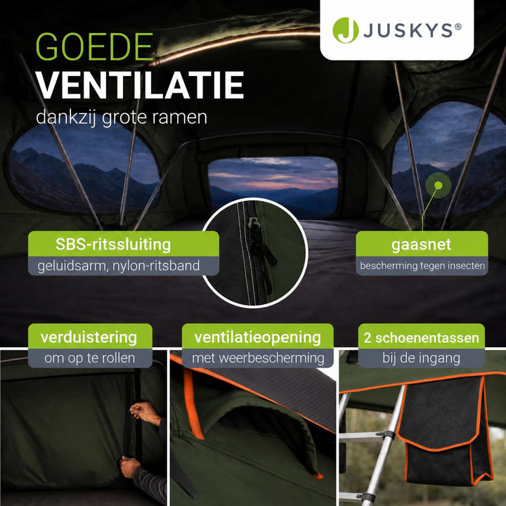 Daktent Lago voor 2-3 personen – aluminium frame en matras