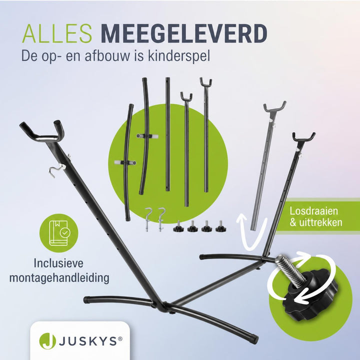 Hangmat Paya met standaard – voor binnen en buiten, draagtas