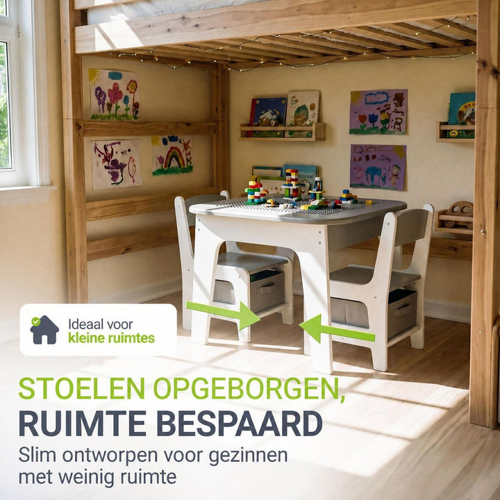 Kindertafel Milou met 2 stoeltjes