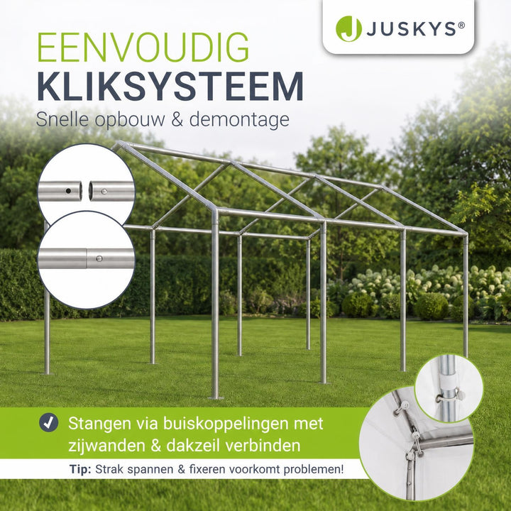 Partytent Gala 3x6 m – dak en zijwanden van PE-weefsel
