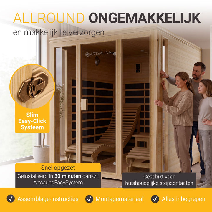 Infraroodcabine Billund – 2 personen, keramische stralers