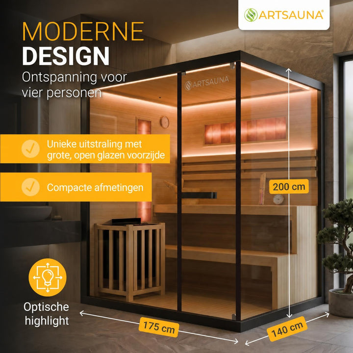 Traditionele sauna Vantaa zwart