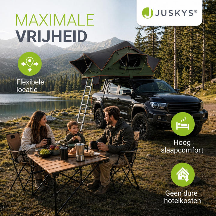 Daktent Lago voor 2-3 personen – aluminium frame en matras