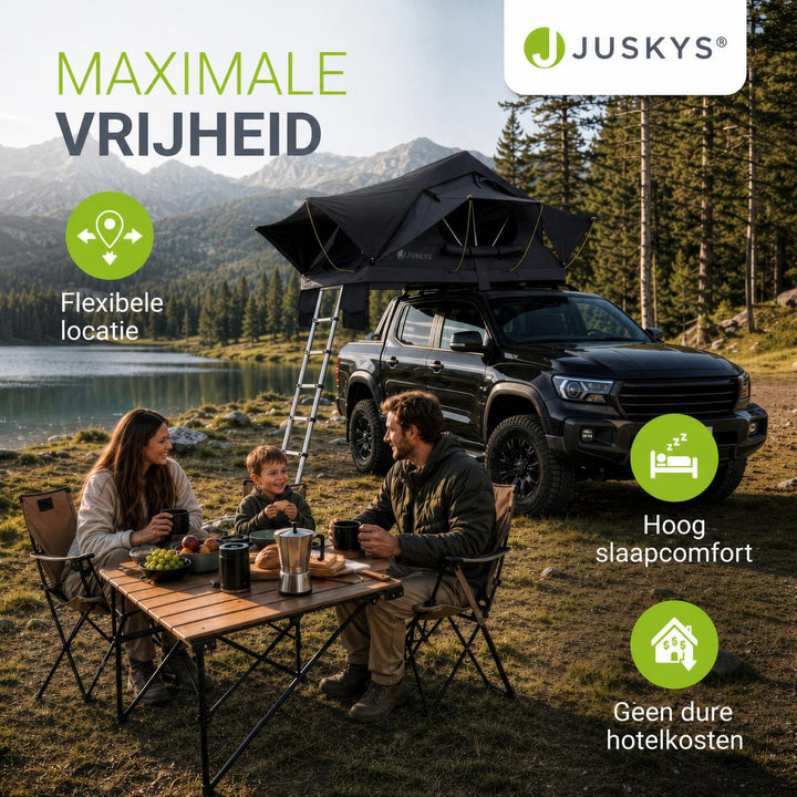 Daktent Lago voor 2-3 personen – aluminium frame en matras