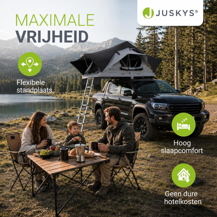 Daktent Lago voor 2-3 personen – aluminium frame en matras