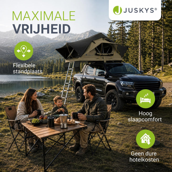 Daktent Lago voor 2-3 personen – aluminium frame en matras