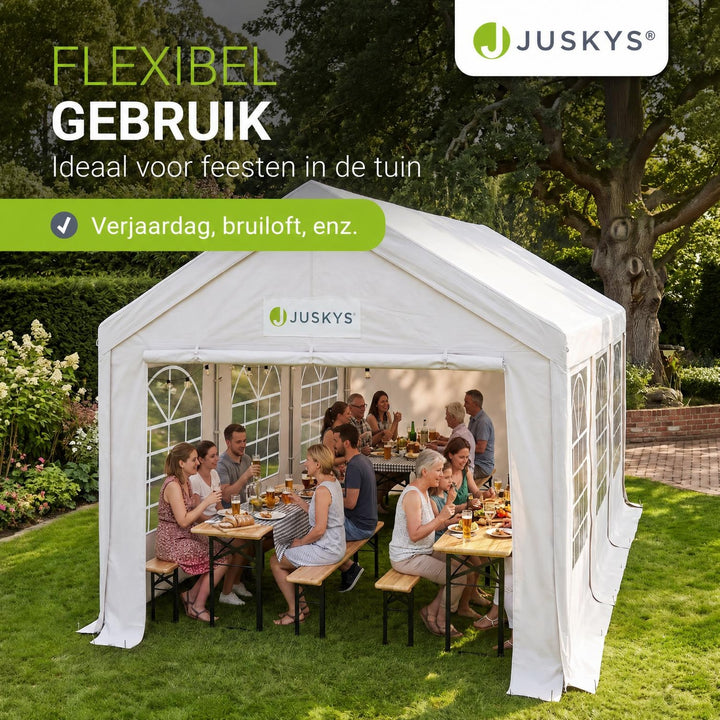 Partytent Gala 3x6 m – dak en zijwanden van PE-weefsel