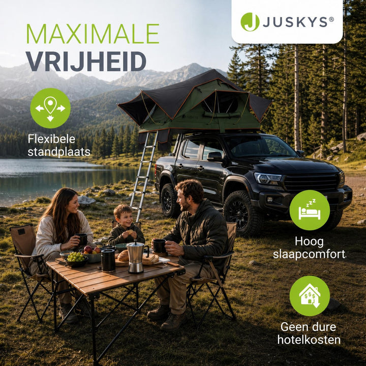 Daktent Lago voor 2-3 personen – aluminium frame en matras