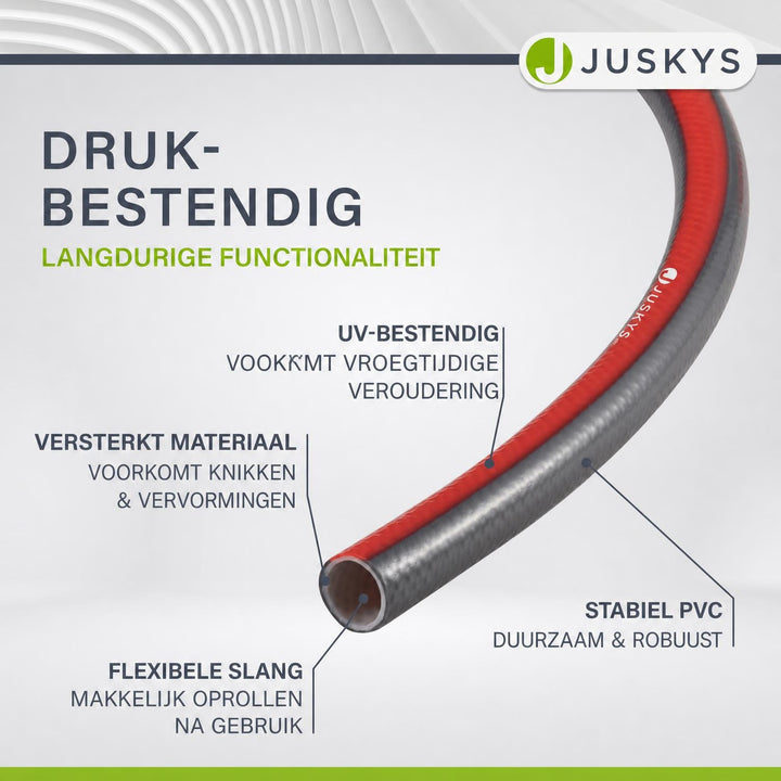 Mobiele slanghaspel Basic – 30 m tuinslang met multisproeier
