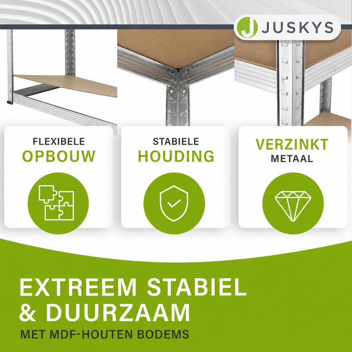 Metalen stellingkast Basic 180x90x40 cm – set van 2 tot 8
