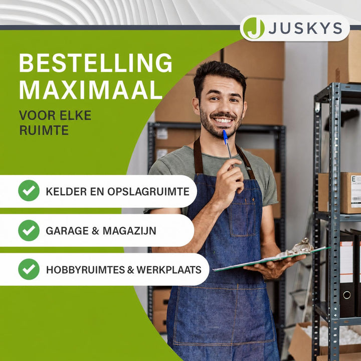 Metalen stellingkast Basic 180x90x40 cm – set van 2 tot 8