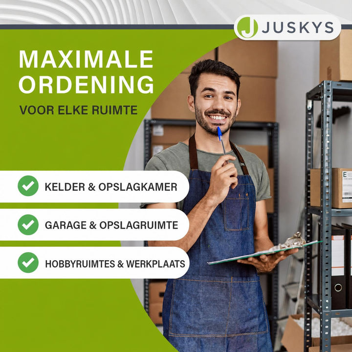 Metalen stellingkast Basic 180x90x40 cm – set van 2 tot 8