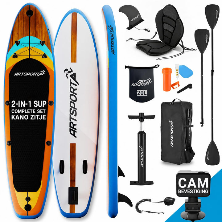 Supboard Beach Rocker – opblaasbaar met kajakzitting, tot 150 kg