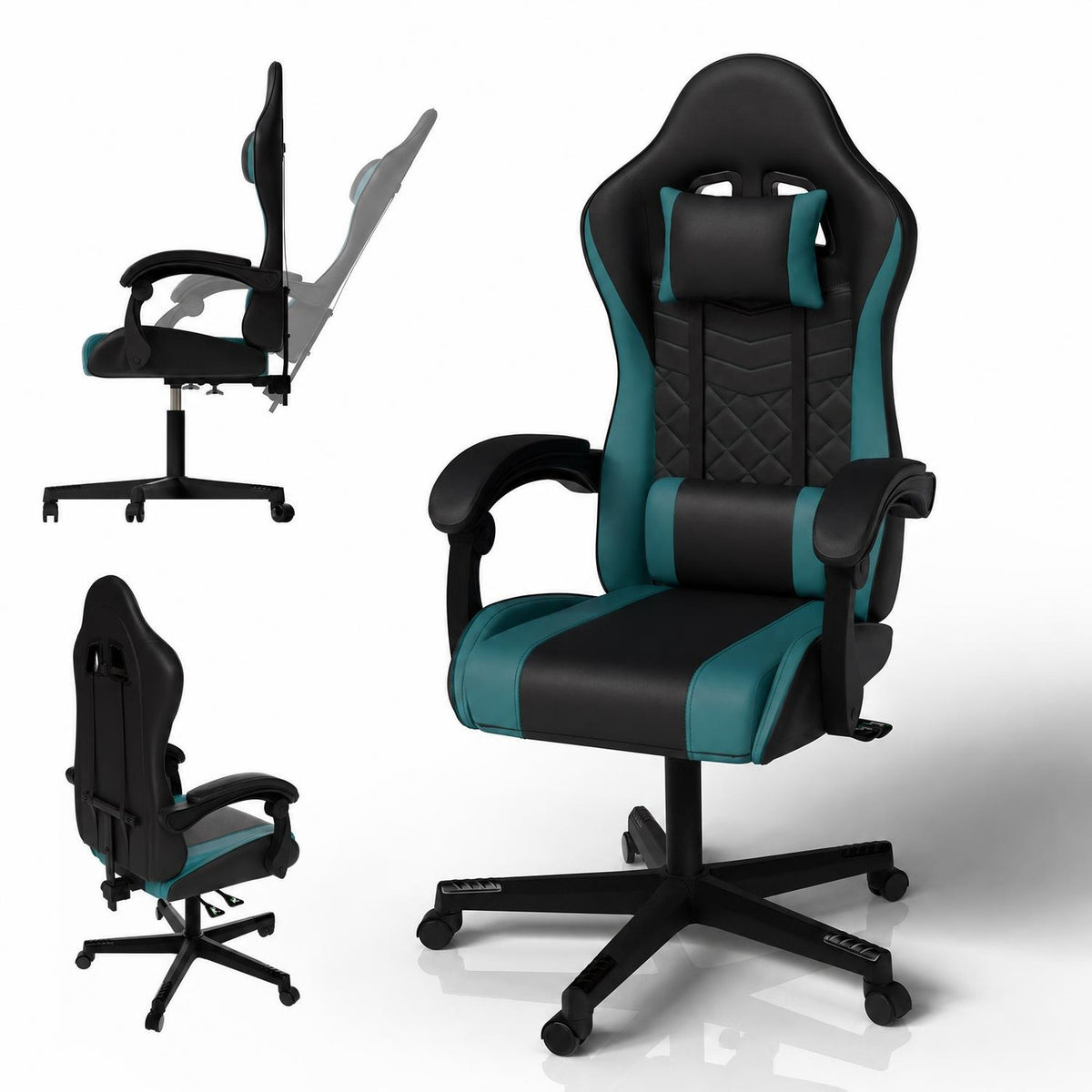 Gamestoel HyperSeat – kunstleer, verstelbare rugleuning, 120 kg