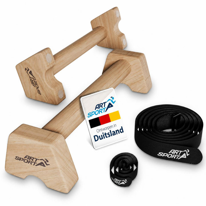 Houten parallettes – push-up steunen voor calisthenics
