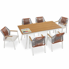 Tuinset Costa Rica – 6 personen, eettafel met 6 stoelen