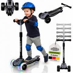 Kinderstep Lumox – LED-wielen, verstelbaar stuur, inklapbaar