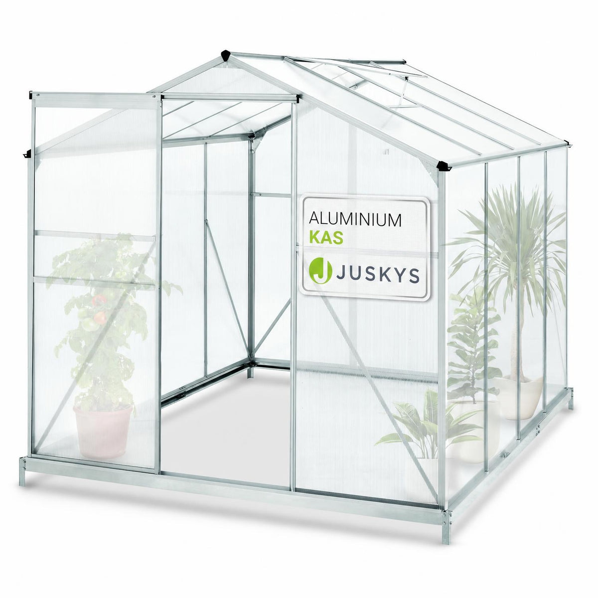 Aluminium tuinkas met fundament
