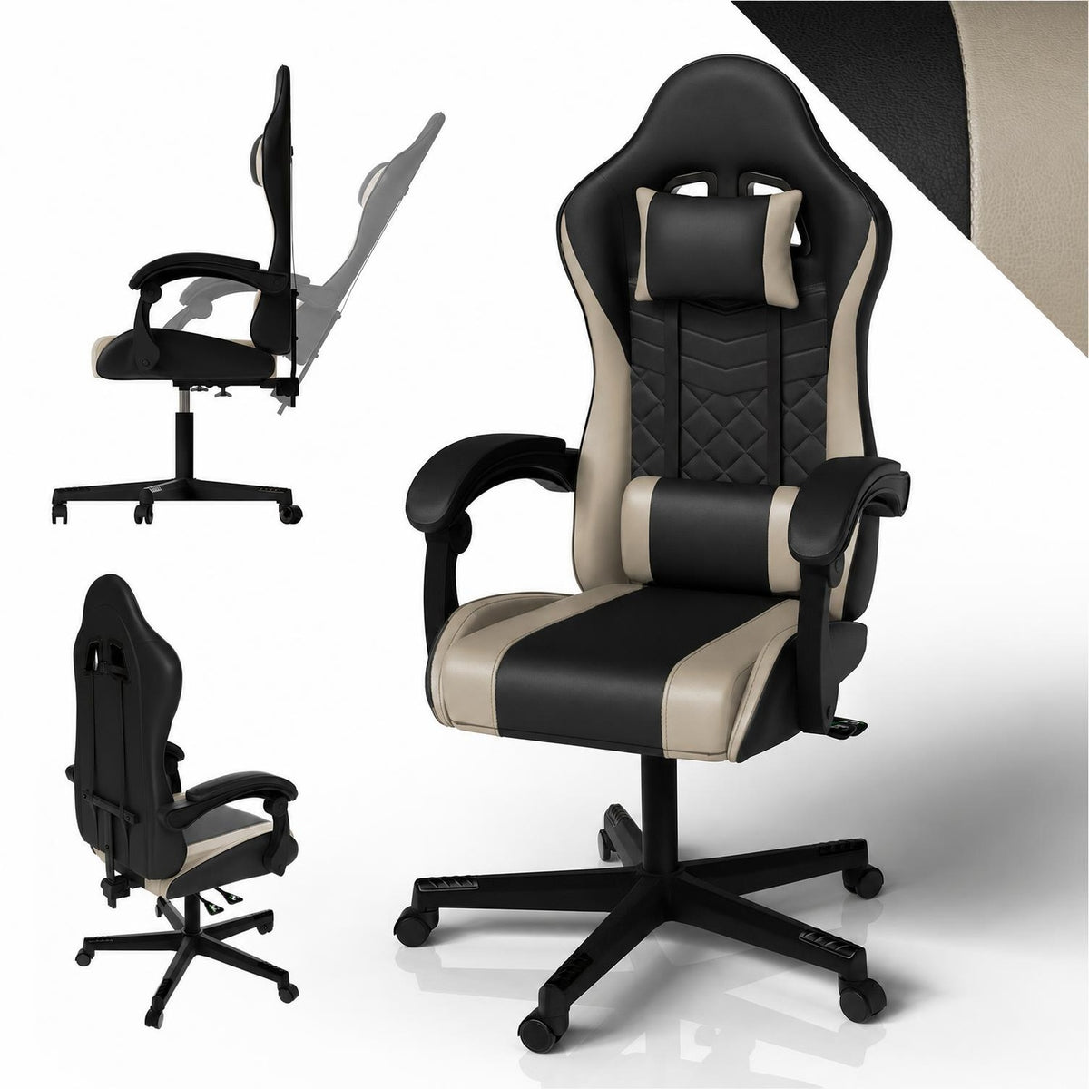 Gamestoel HyperSeat – kunstleer, verstelbare rugleuning, 120 kg