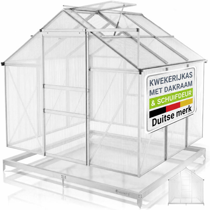 Aluminium tuinkas met fundament