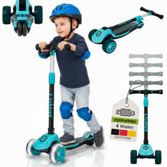 Kinderstep Lumox – LED-wielen, verstelbaar stuur, inklapbaar