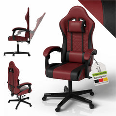 Gamestoel HyperSeat – kunstleer, verstelbare rugleuning, 120 kg