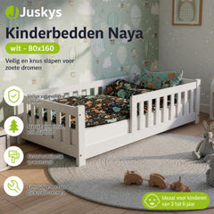 Kinderbed Naya 80x160 cm – vloerbed met uitvalbeveiliging