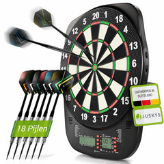 Elektronisch dartbord – 32 spellen, tot 8 spelers, 18 pijlen