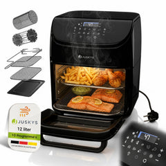 Airfryer 12 liter – 10 programma's, touchbediening, 25-200 °C