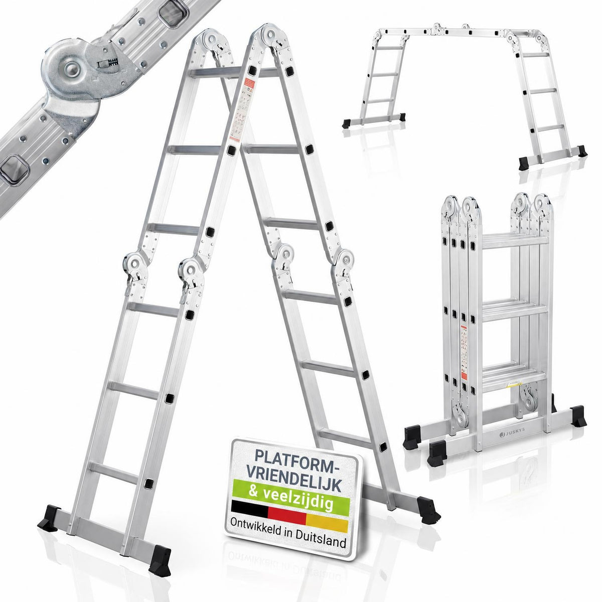 Aluminium multifunctionele ladder – 3,6 m, vrijstaand of leunend