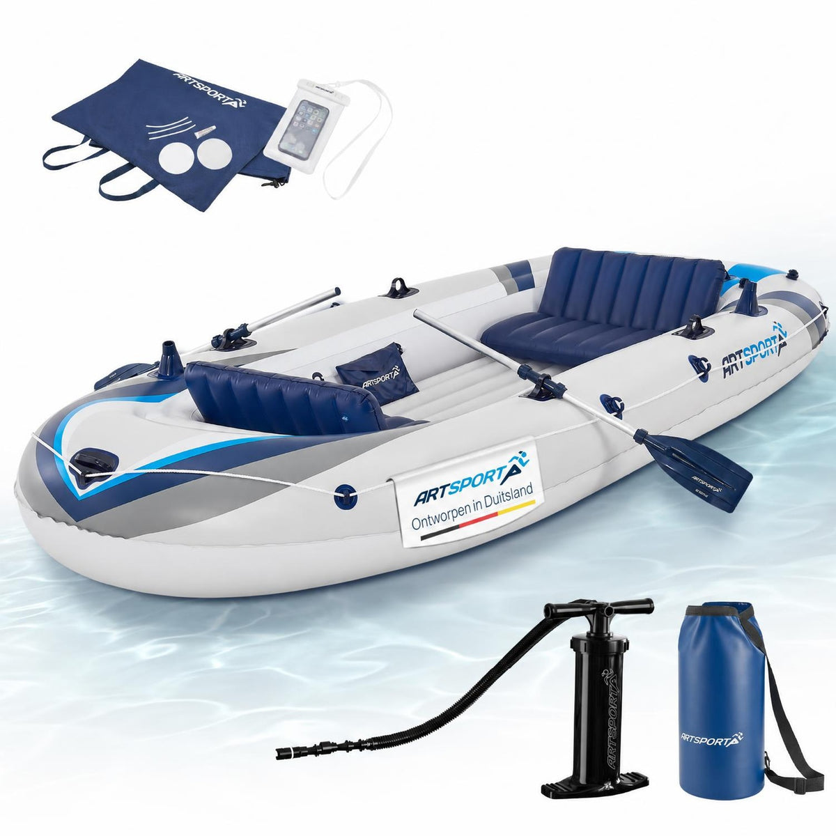 Rubberboot 3,22 m – voor 4 personen, met 2 zitbanken