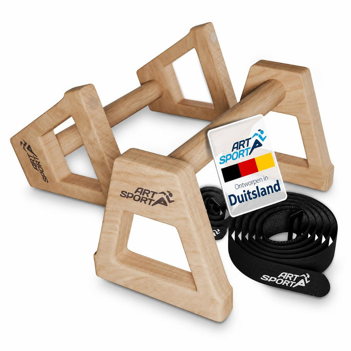 Houten parallettes – push-up steunen voor calisthenics
