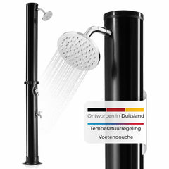Zonnedouche Victoria 20 liter – zwenkbare regendouchekop, zwart