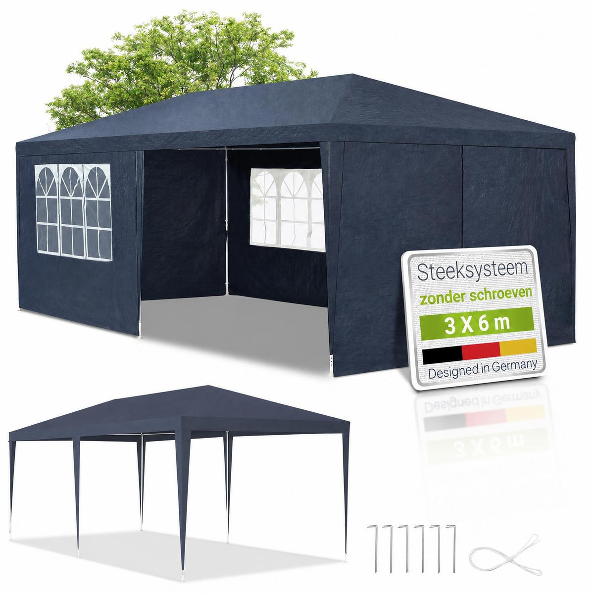 Partytent 3 x 6 m